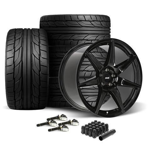 SVE Mustang CFX Wheel & Nitto Tire Kit - 20x10/11 - Gloss Black