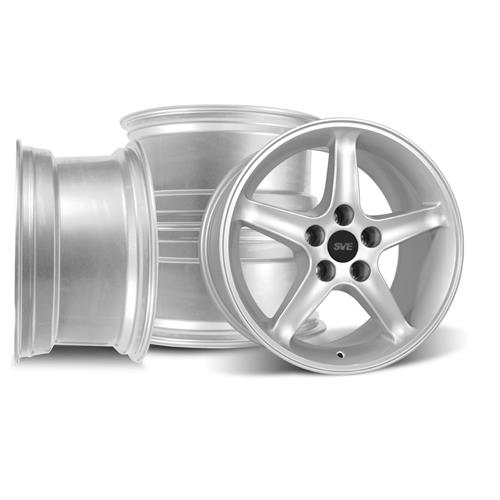 1994-04 Mustang SVE Cobra R Wheel Kit - 17x9/10.5  - Silver