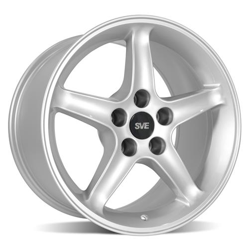 1994-04 Mustang SVE 95 Cobra R Wheel & M/T Tire Kit  - 17x9/10.5 - Silver