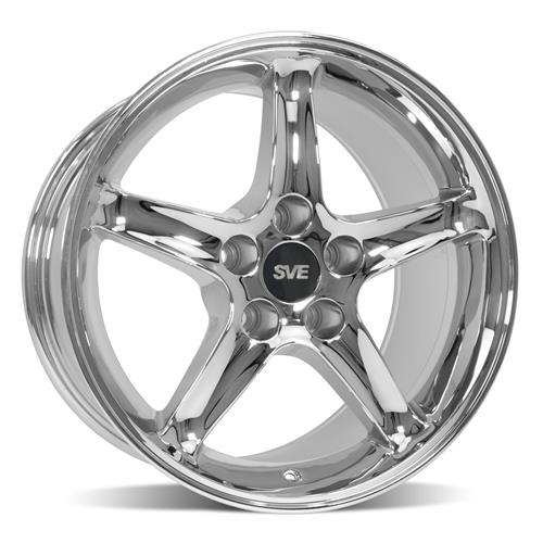 1994-04 Mustang SVE 95 Cobra R Wheel & Nitto Tire Kit  - 17x9/10.5 - Chrome