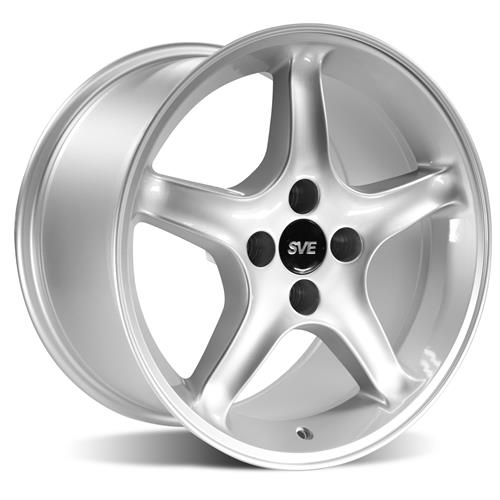1979-93 Mustang SVE 4 Lug Cobra R Wheel & Nitto Tire Kit - 17x8/10 - Silver