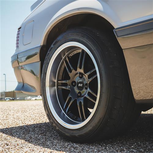 1979-93 Mustang SVE 4 Lug Anniversary Wheel - 17x10 Deep Dish   - Black W/ Machined Lip