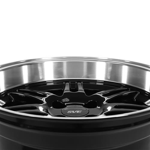 1979-93 Mustang SVE 4 Lug Anniversary Wheel - 17x10 Deep Dish   - Black W/ Machined Lip