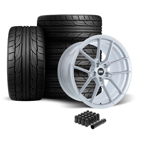 SVE Mustang DHP1 Forged Wheel & Nitto Tire Kit - 19x10/11 - Silver