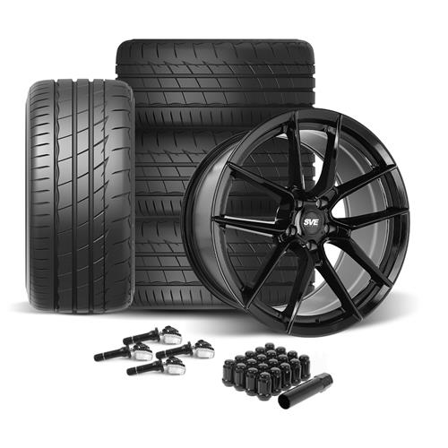 SVE Mustang DHP1 Wheel & Firestone Tire Kit - 19x10/11 - Gloss