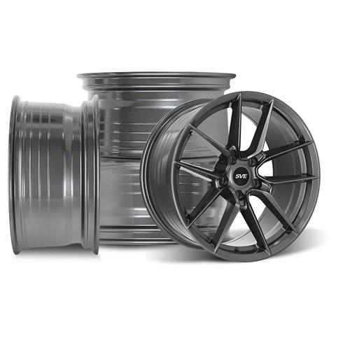 Supreme (pug1221) SVE Mustang DHP1 Wheel Kit - 18x9/10 - Gloss Graphite (94-04)