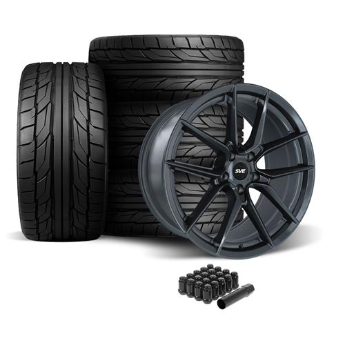 SVE Mustang DHP1 Wheel & Nitto Tire Kit - 19x10/11 - Titanium