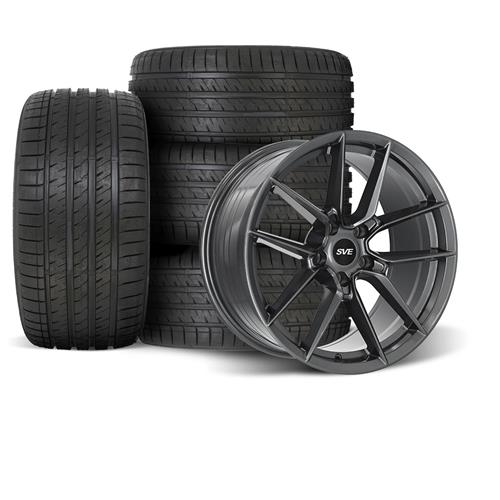 SVE Mustang DHP1 Wheel & Sumitomo Tire Kit - 18x9/10 - Gloss
