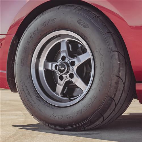 2005-14 Mustang SVE Drag "Classic" Wheel - 15x10  - Dark Stainless