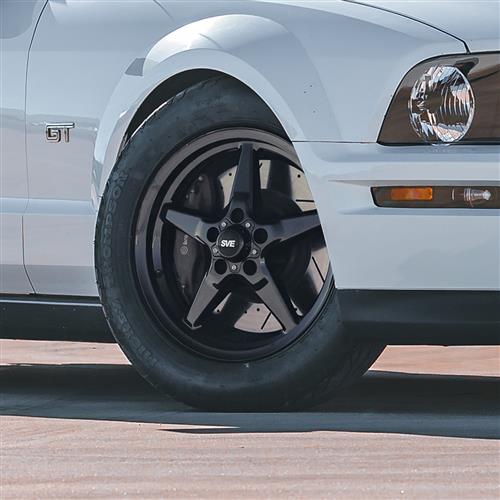 2005-14 Mustang SVE Drag "Classic" Wheel Kit - 17x4.5 / 15x10  - Gloss Black