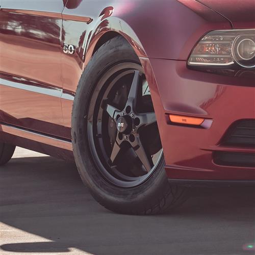 2005-14 Mustang SVE Drag "Classic" Wheel Kit - 17x4.5 / 15x10  - Gloss Black