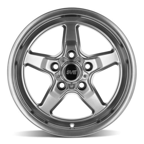 2005-10 Mustang SVE Drag "Classic" Wheel & Tire Kit  - 15x3.75 /10 - Dark Stainless 