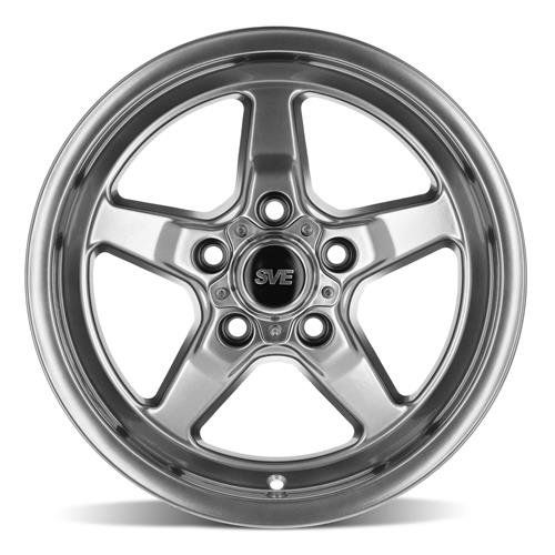 2005-10 Mustang SVE Drag "Classic" Wheel & Tire Kit  - 15x3.75 /10 - Dark Stainless 