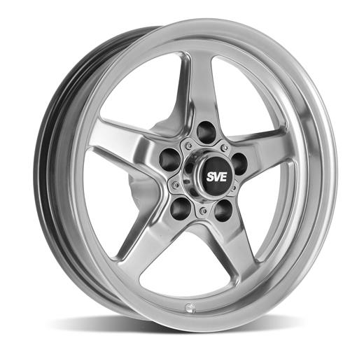 2005-10 Mustang SVE Drag "Classic" Wheel & Tire Kit  - 15x3.75 /10 - Dark Stainless 