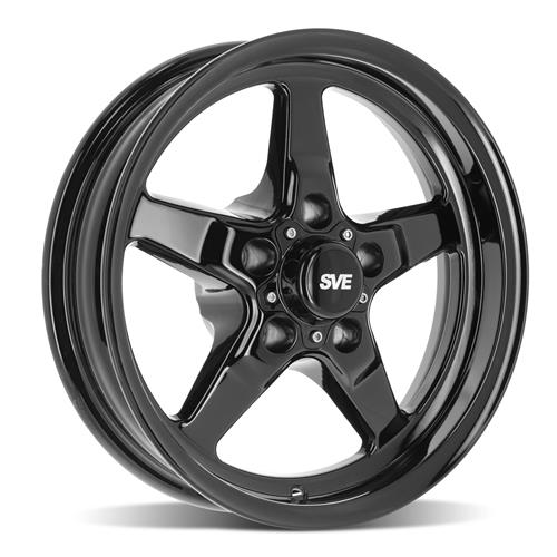 2005-10 Mustang SVE Drag "Classic" Wheel & Tire Kit  - 15x3.75 /10 - Gloss Black 