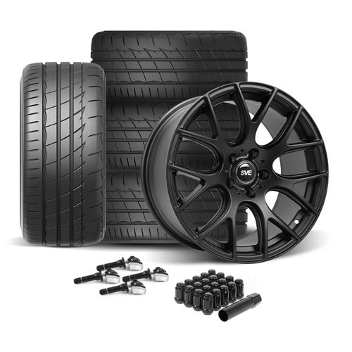 SVE Drift Wheel & Firestone Tire Kit - 19x9.5 - Flat Black (15-23)