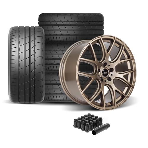 SVE Drift Wheel & Firestone Tire Kit - 19x9.5 - Satin Bronze (05-14)