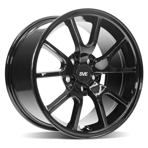 1994-04 Mustang SVE FR500 Wheel & M/T Tire Kit - 17x9/10.5 - Gloss Black