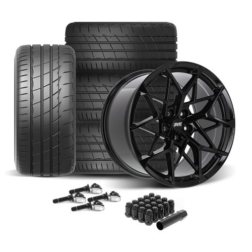 SVE Mustang MHP1 Wheel & Firestone Tire Kit - 19x10/11 - Gloss