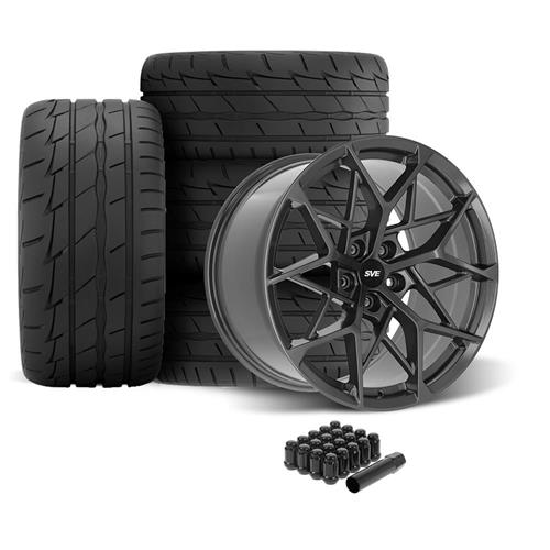 SVE MHP1 Wheel & Firestone Tire Kit - 19x10 - Graphite (05-14)