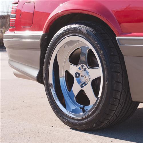 Mustang SVE Saleen SC Style Wheel & Tire Kit - 17x8/10 - Chrome | 79-93