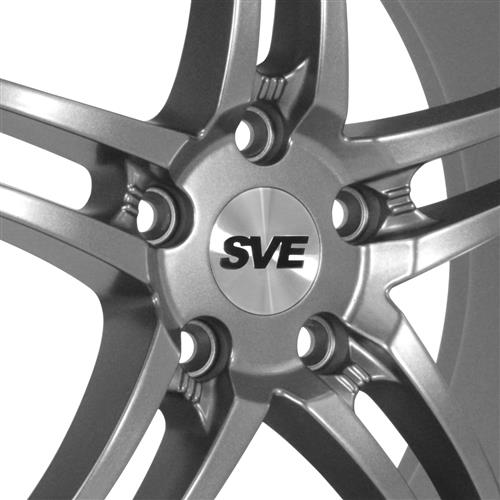 SVE Mustang Series 2 Wheel & Lug Nut Kit 20x8.5 Gun Metal w/ Machined
