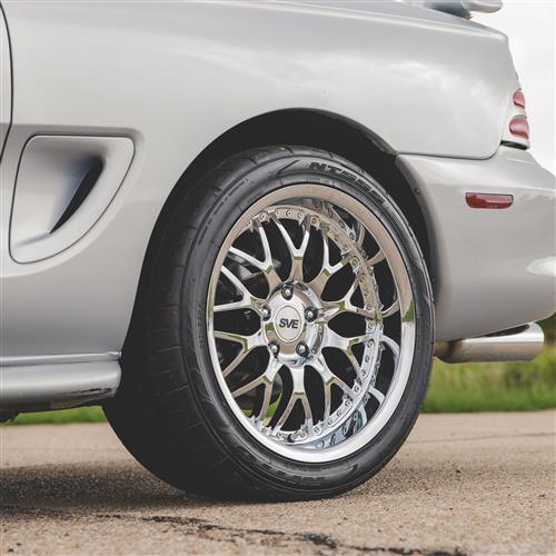 1994-04 Mustang SVE Series 3 Wheel & Nitto Tire Kit - 18x9/10 - Chrome