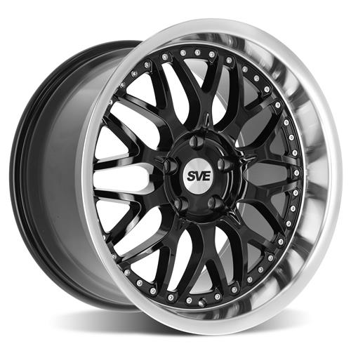 1994-04 Mustang SVE Series 3 Wheel & Nitto Tire Kit - 18x9/10 - Gloss Black