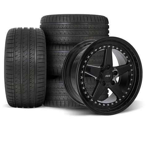 SVE Mustang Series 4 Wheel & Sumitomo Tire Kit - 18x9/10 - Gloss
