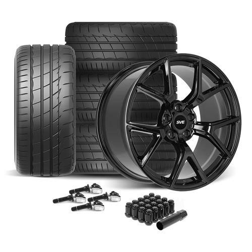 2017 スターボード Bolt CARBON S42 ROUND 29mm M SVE Mustang SP2 Wheel & Firestone Tire Kit - 19x10/11 - Gloss