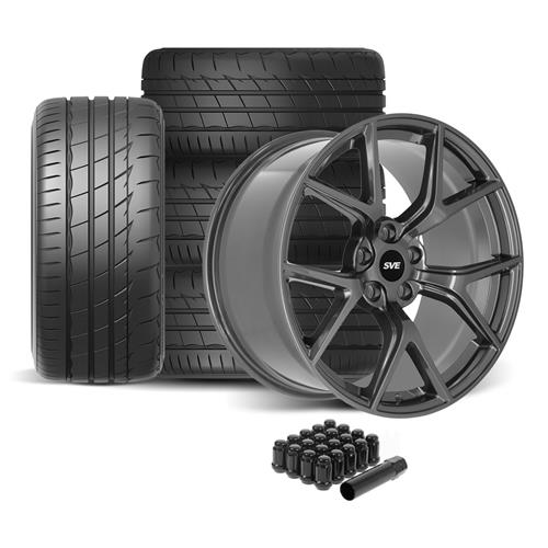 SVE SP2 Wheel & Firestone Tire Kit - 19x10 - Gloss Graphite (05-14)