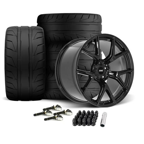 Mustang SVE SP2 Wheel & Nitto NT05 Tire Kit - 19x10/11 - Black | 15-23