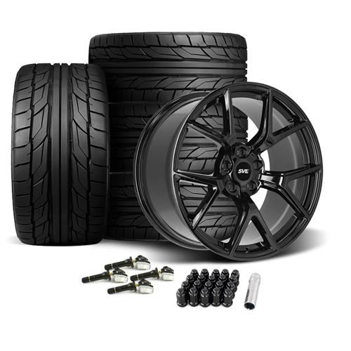 SVE Mustang SP2 Wheel & Nitto Tire Kit - 19x10/11 - Gloss Black