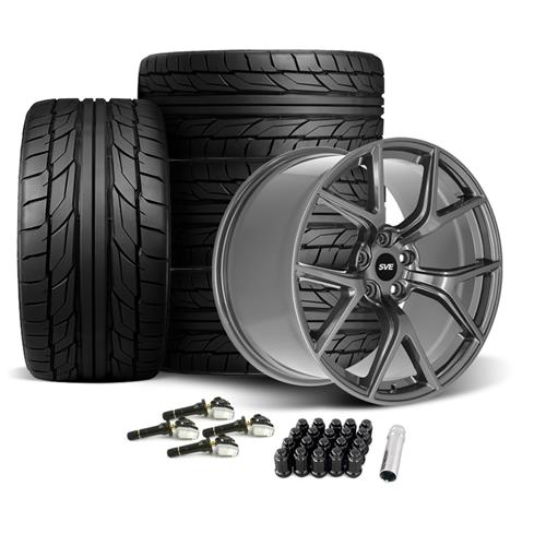 SVE Mustang SP2 Wheel & Nitto Tire Kit - 19x10/11 - Gloss Graphite