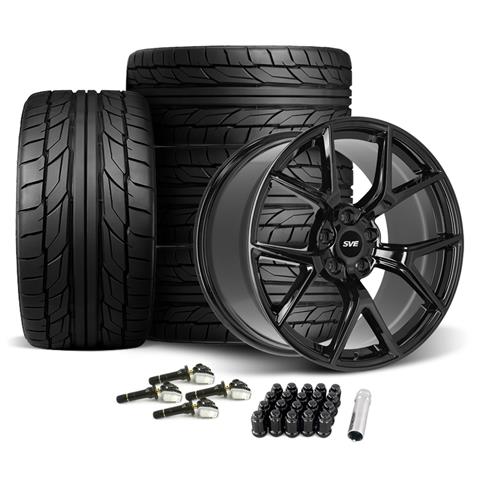 Mustang SVE SP2 Wheel & Nitto Tire Kit - 19x10 - Gloss Black | (15-23)