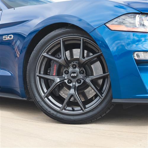 Mustang SVE SP2 Wheel & Nitto NT05 Tire Kit - 19x10/11- Gloss Graphite | 15-23