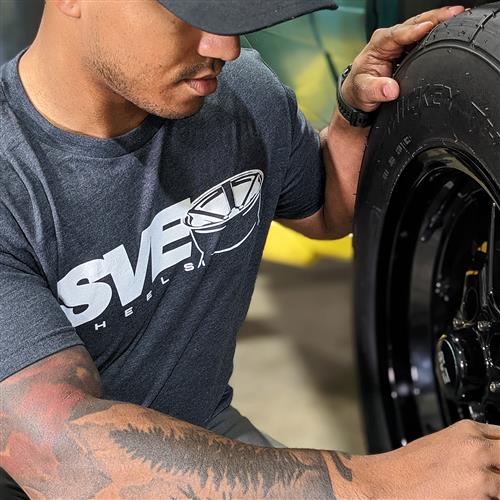 SVE Wheels Flexfit T-Shirt - Large - Dark Charcoal