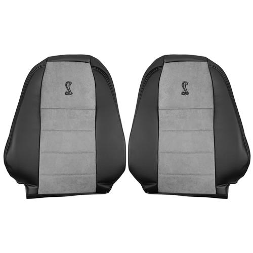 2003-2004 Mustang Convertible TMI Cobra Seat Upholstery - Leather - Dark Charcoal w/ Graphite Inserts