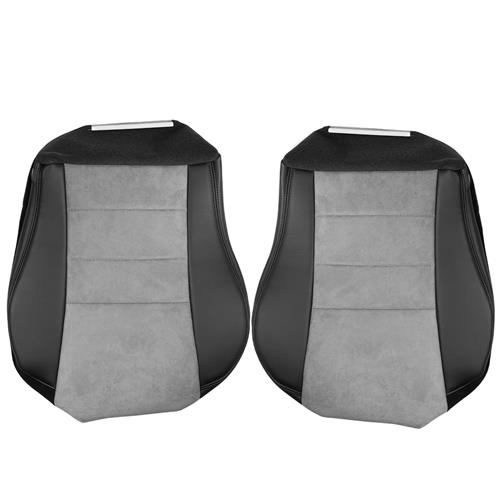 2003-2004 Mustang Convertible TMI Cobra Seat Upholstery - Leather - Dark Charcoal w/ Graphite Inserts