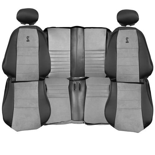 2003-2004 Mustang Convertible TMI Cobra Seat Upholstery - Leather - Dark Charcoal w/ Graphite Inserts