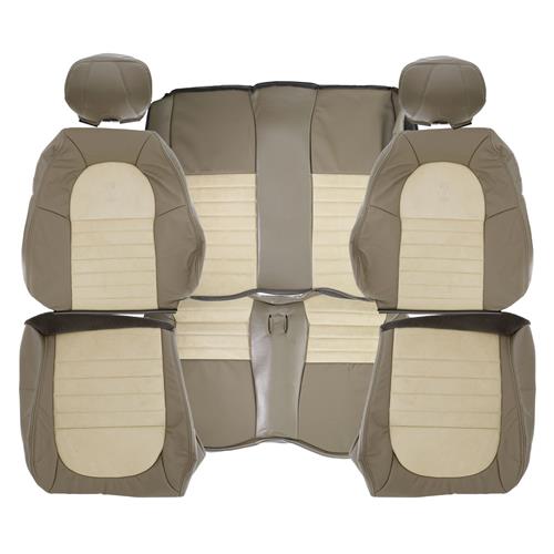 2001 Mustang TMI Cobra Seat Upholstery - Leather - Dark Parchment/Medium Parchment Convertible