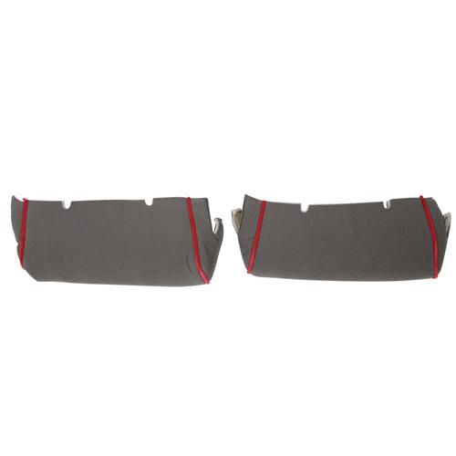 1985-86 Mustang TMI Sport Seat Upholstery - Cloth  - Gray w/ Red Welt Convertible