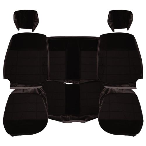 1983 Mustang TMI Standard Seat Upholstery - Cloth - Black Convertible
