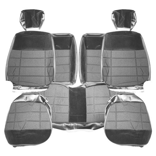 1987-89 Mustang Acme Standard Seat Upholstery - Cloth - Smoke Gray Hatchback