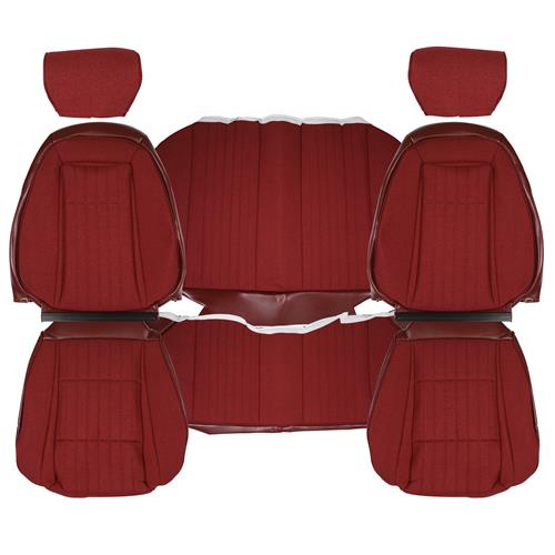 TMI Mustang Sport Seat Upholstery - Cloth Ruby Red (1993) Convertible