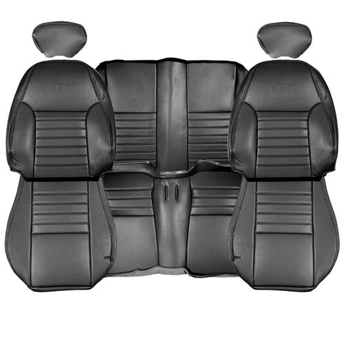 1999 04 Mustang Tmi Sport Seat Upholstery Dark Charcoal Leather Convertible By Tmi