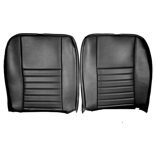 1999-2004 Mustang Coupe TMI Sport Seat Upholstery - Leather - Dark Charcoal