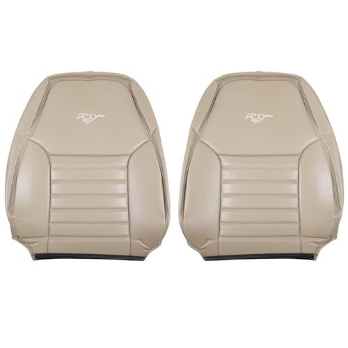 1999-2004 Mustang Coupe TMI Sport Seat Upholstery - Leather - Medium Parchment