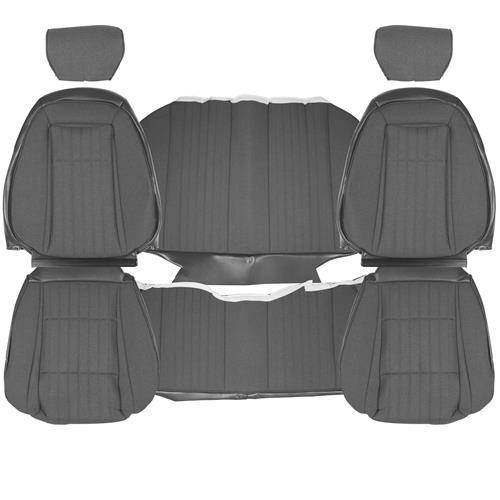 TMI Mustang Sport Seat Upholstery - Cloth - Opal Gray (1993) Coupe