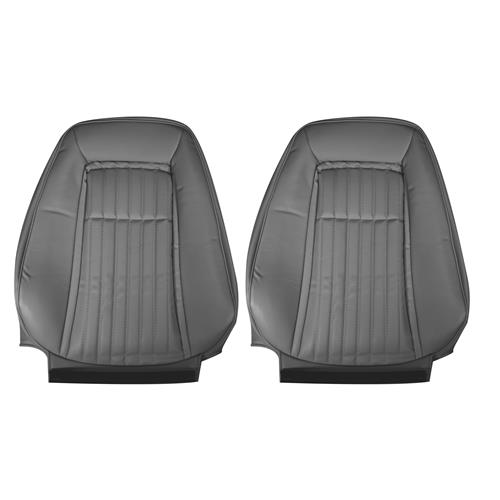 TMI Mustang Sport Seat Upholstery - Leather - Opal Gray (1993 ...